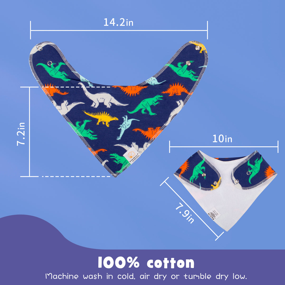 Agudan Baby Bandana Drool Bibs Set, Soft Absorbent Bibs for Teething and Drooling - 8 Pack Pattern