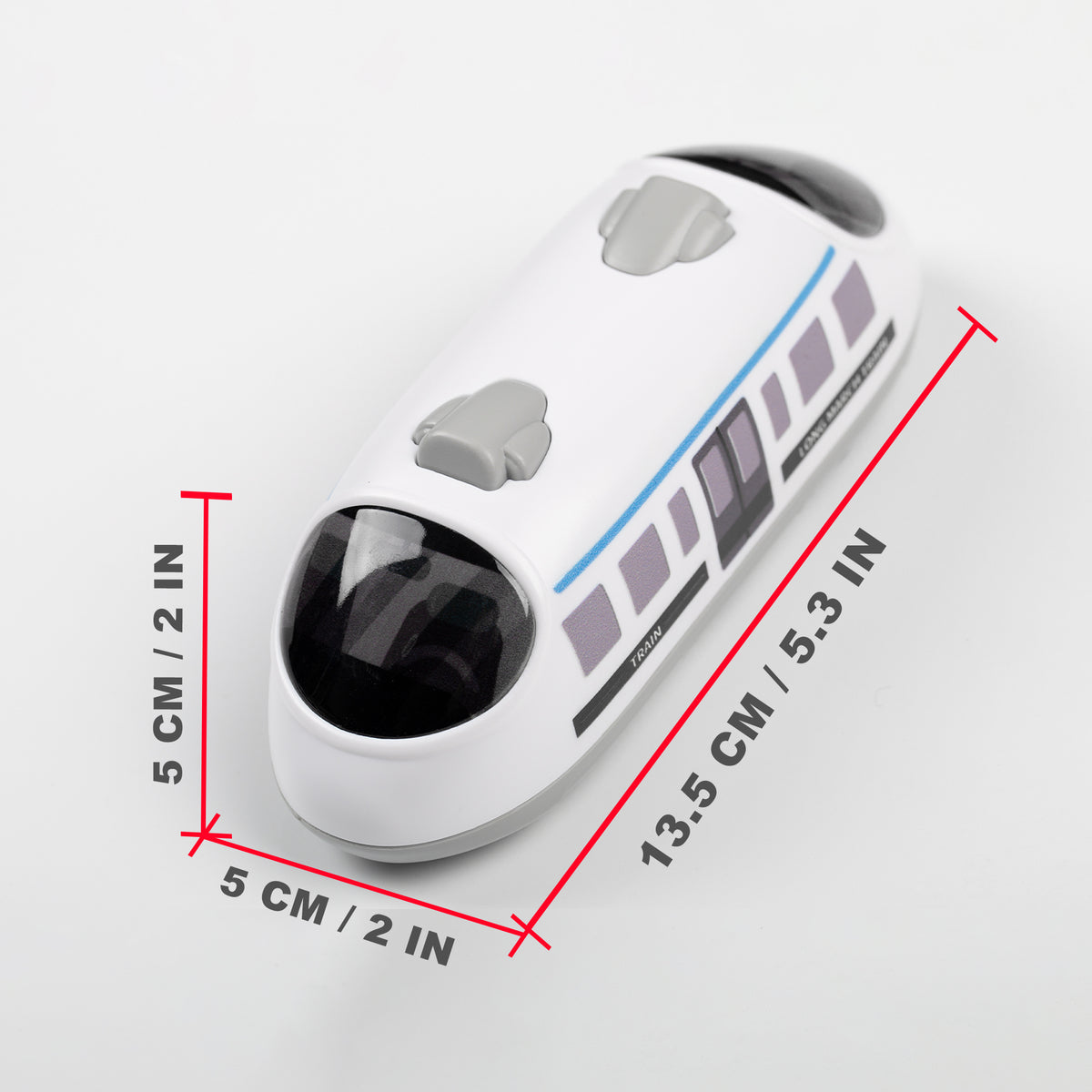 Agduan Pull Back High Speed Rail Toy, Pull Back High Speed Rail Toy Movable Tires Flexible Steering Double Vehicle for Kids (White)