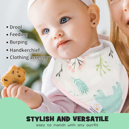 Agudan Baby Bandana Drool Bibs Set, Soft Absorbent Bibs for Teething and Drooling - 6 Pack Pattern
