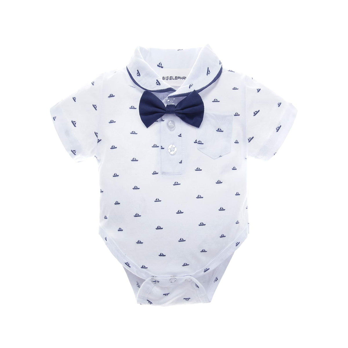 Agudan Baby Boys Bowtie Shirt Suspender Shorts Set, Gentleman Formal Outfits Suit