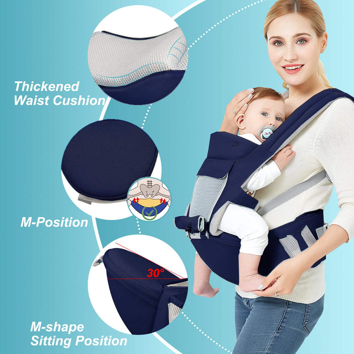 Baby Carrier with Hip Seat